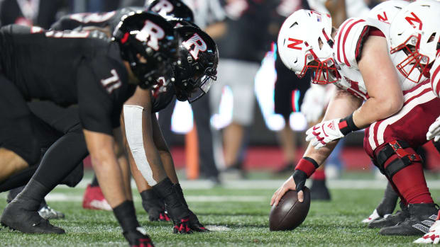 2022 Nebraska offensive line vs Rutgers football